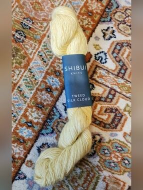 Shibui Knits Tweed Silk Cloud Yarn - Pale Yellow